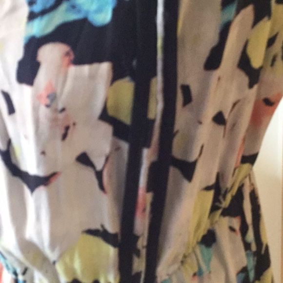 Parker Silk Floral 3/4 Sleeve T-shirt Hem dress - Picture 10 of 12